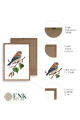 Kuş Ahşap Çerçeveli Tablo 17 x 23