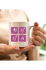 Anneler Günü Harf Model Baskılı Kupa Bardak