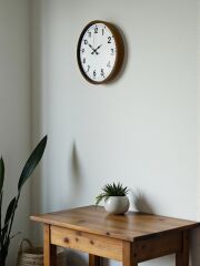 Zentime 36 Cm Kahverengi Dekoratif Duvar Saati