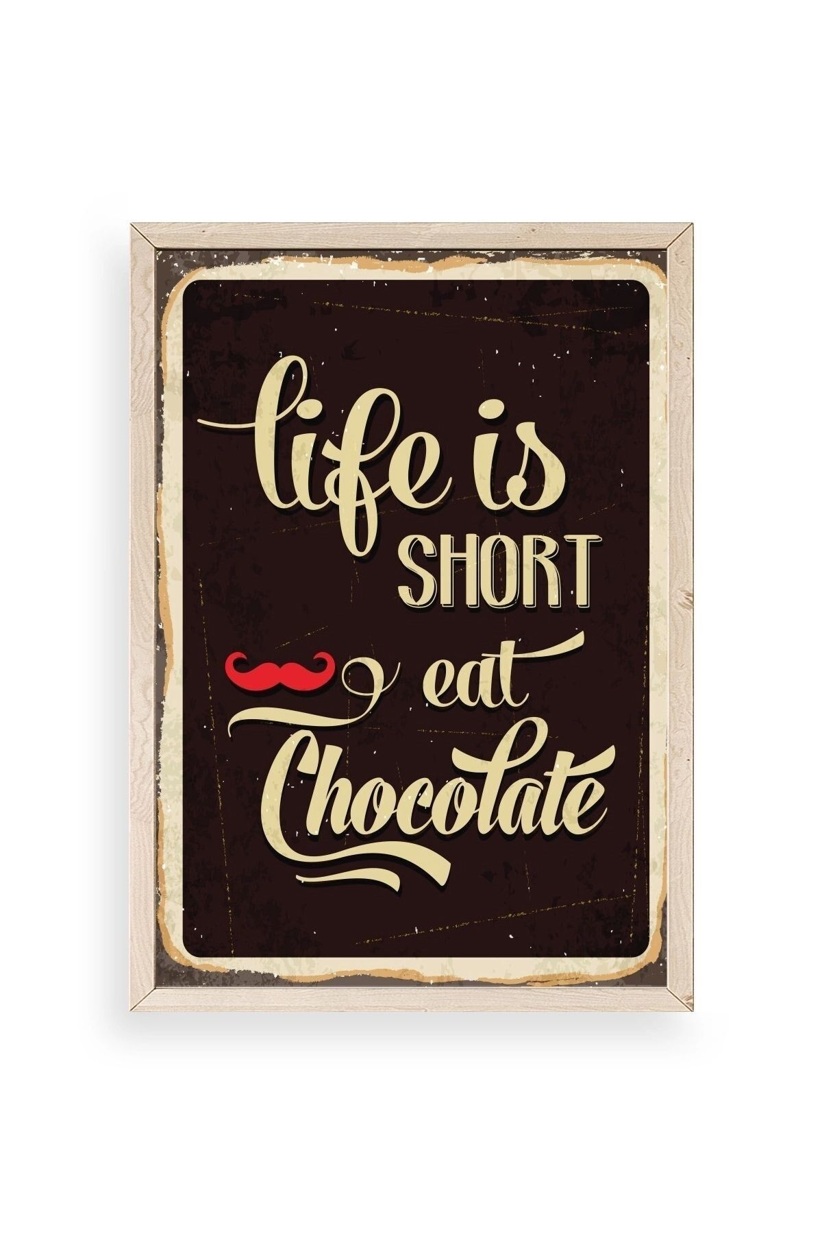 Motto Ahşap Çerçeveli Tablo 17 x 23