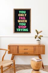 Motto Ahşap Çerçeveli Tablo 17 x 23