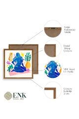 Kadın Ahşap Çerçeveli Tablo 50 x 50