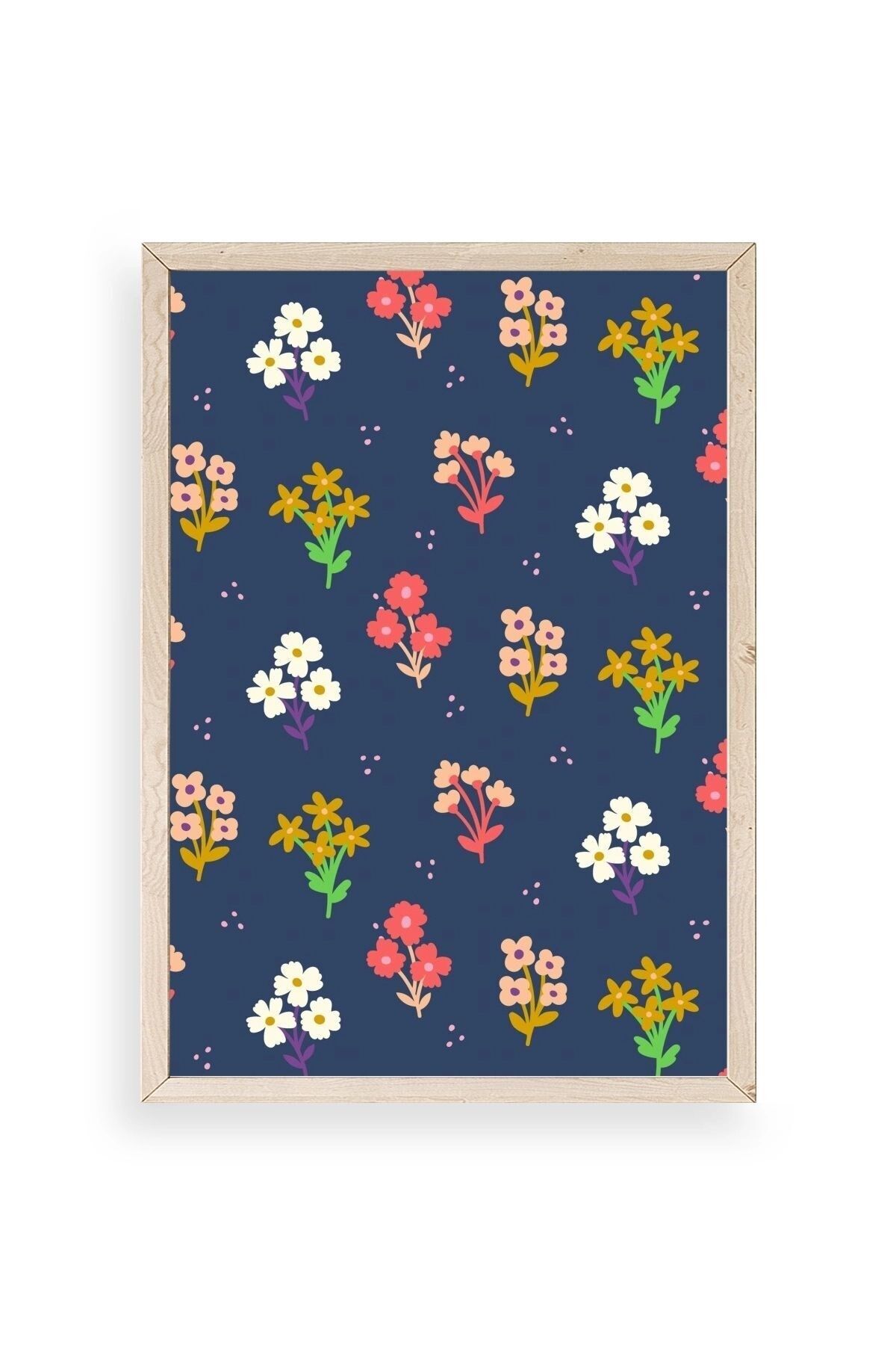 Çiçek Ahşap Çerçeveli Tablo 23 x 30