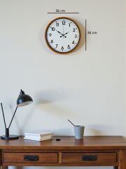 Zentime 36 Cm Turuncu Dekoratif Duvar Saati