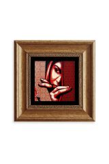 Kadın Çerçeveli Taş Tablo 20 cm