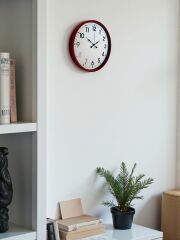 Zentime 36 Cm Kırmızı Dekoratif Duvar Saati