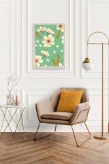 Çiçekler Ahşap Çerçeveli Tablo 30 x 42