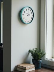 Zentime 36 Cm Turkuaz Dekoratif Duvar Saati