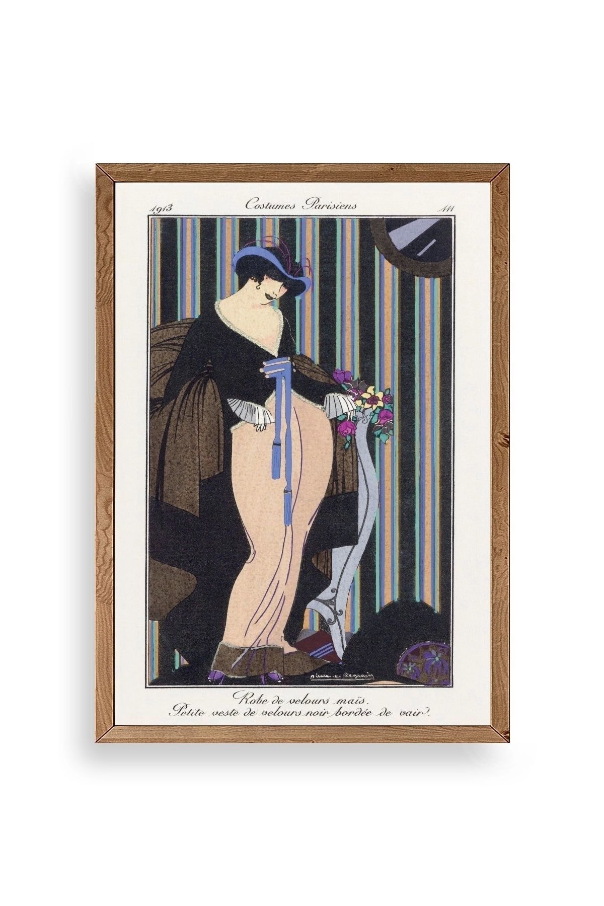 Paris Kostümleri Ahşap Çerçeveli Tablo 17 x 23