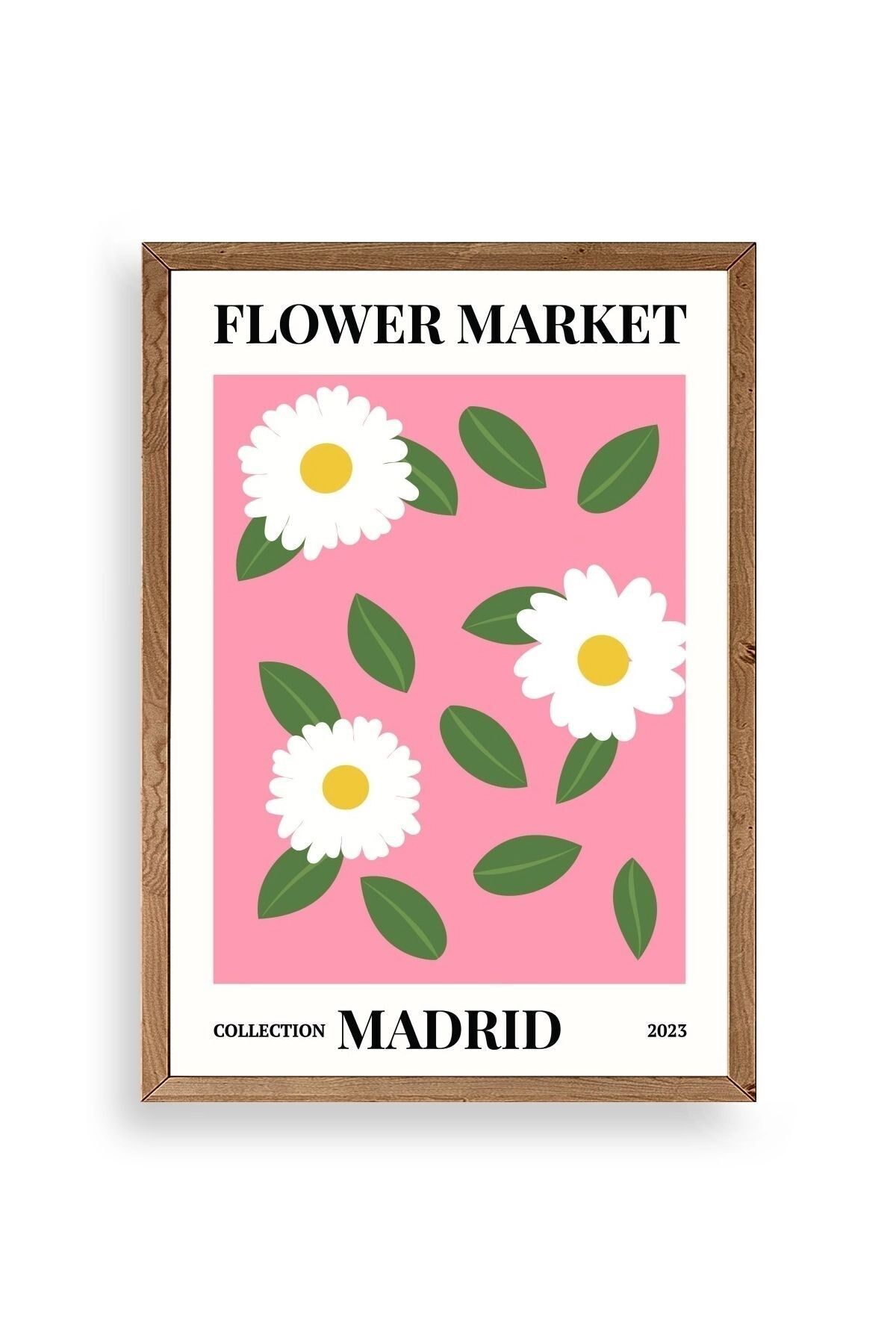 Çiçek Ahşap Çerçeveli Tablo 23 x 30