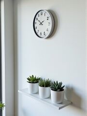 Zentime 36 Cm Beyaz Dekoratif Duvar Saati