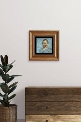 Van Gogh Çerçeveli Taş Tablo 20 cm