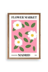 Çiçek Ahşap Çerçeveli Tablo 17 x 23