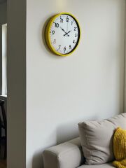 Zentime 36 Cm Sarı Dekoratif Duvar Saati