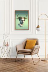 Heykel Ahşap Çerçeveli Tablo 23 x 30