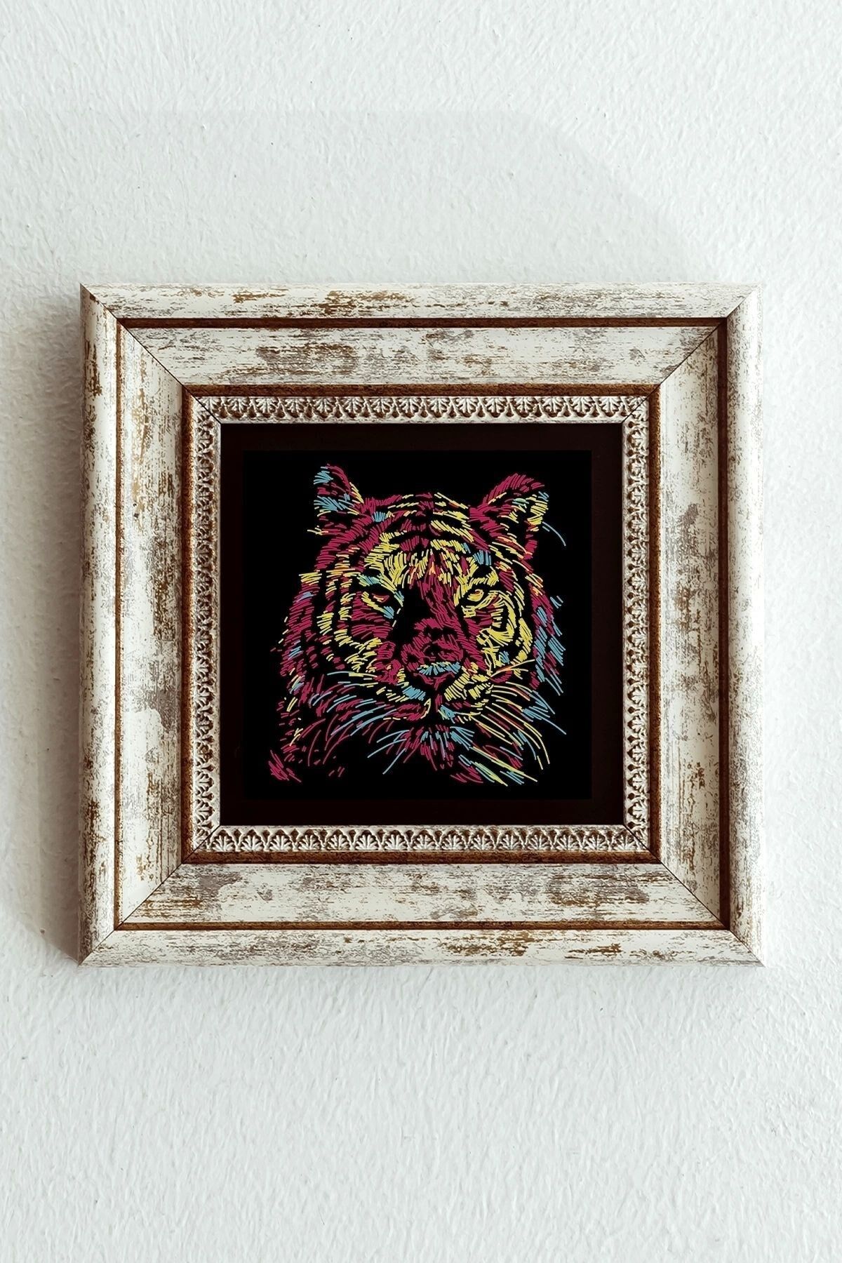 Soyut Çalışma Çerçeveli Taş Tablo , Çerçeveli Taş Duvar Dekoru-enkcrcvtbl-00104 20 cm