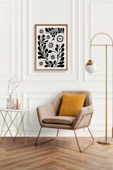 Çiçek Ahşap Çerçeveli Tablo 50 x 70