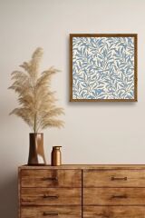 Yapraklar Ahşap Çerçeveli Tablo 42 x 42