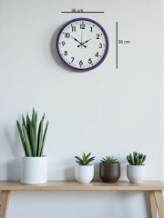 Zentime 36 Cm Mor Dekoratif Duvar Saati