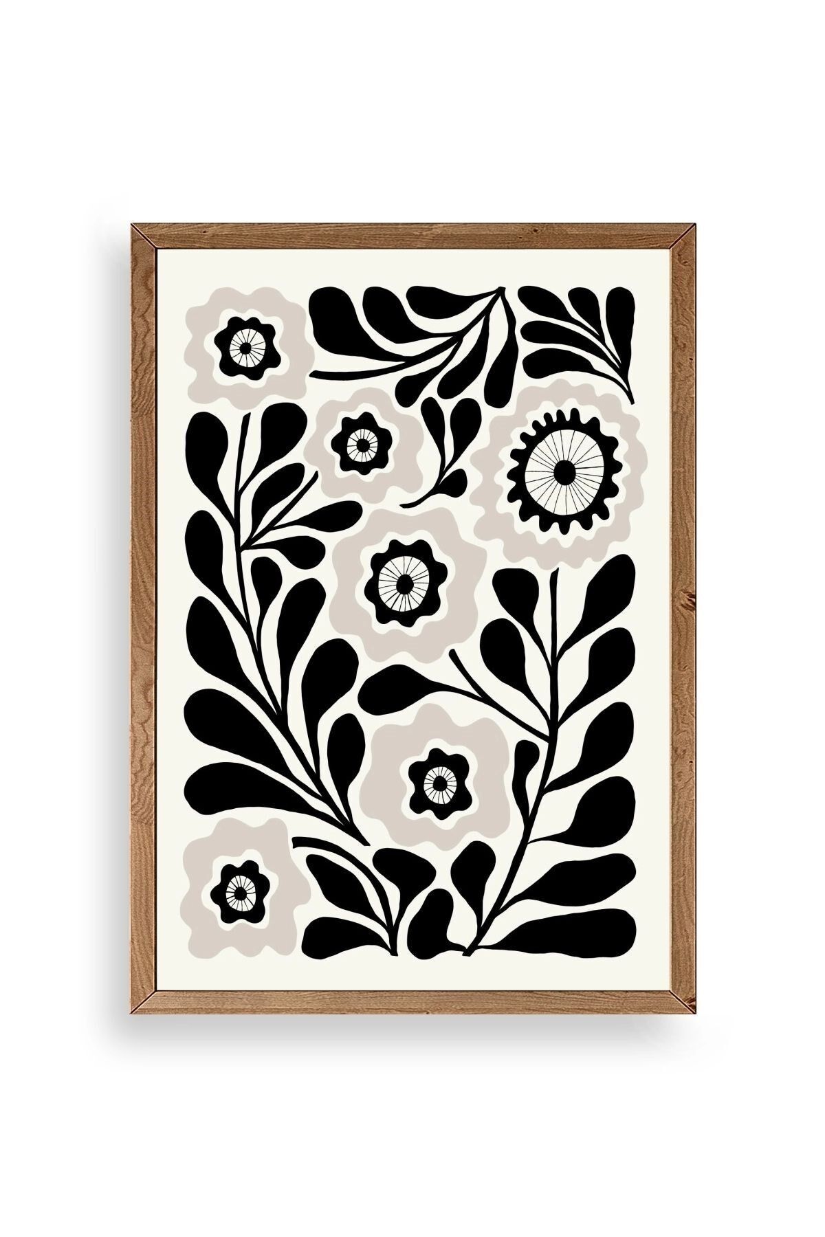 Çiçek Ahşap Çerçeveli Tablo 30 x 42