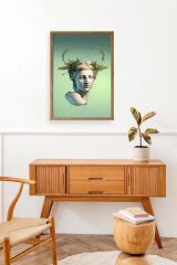 Heykel Ahşap Çerçeveli Tablo 17 x 23