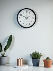 Zentime 36 Cm Siyah Dekoratif Duvar Saati