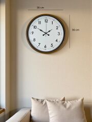 Zentime 36 Cm Kahverengi Dekoratif Duvar Saati