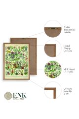 Çiçekler Ahşap Çerçeveli Tablo 50 x 70