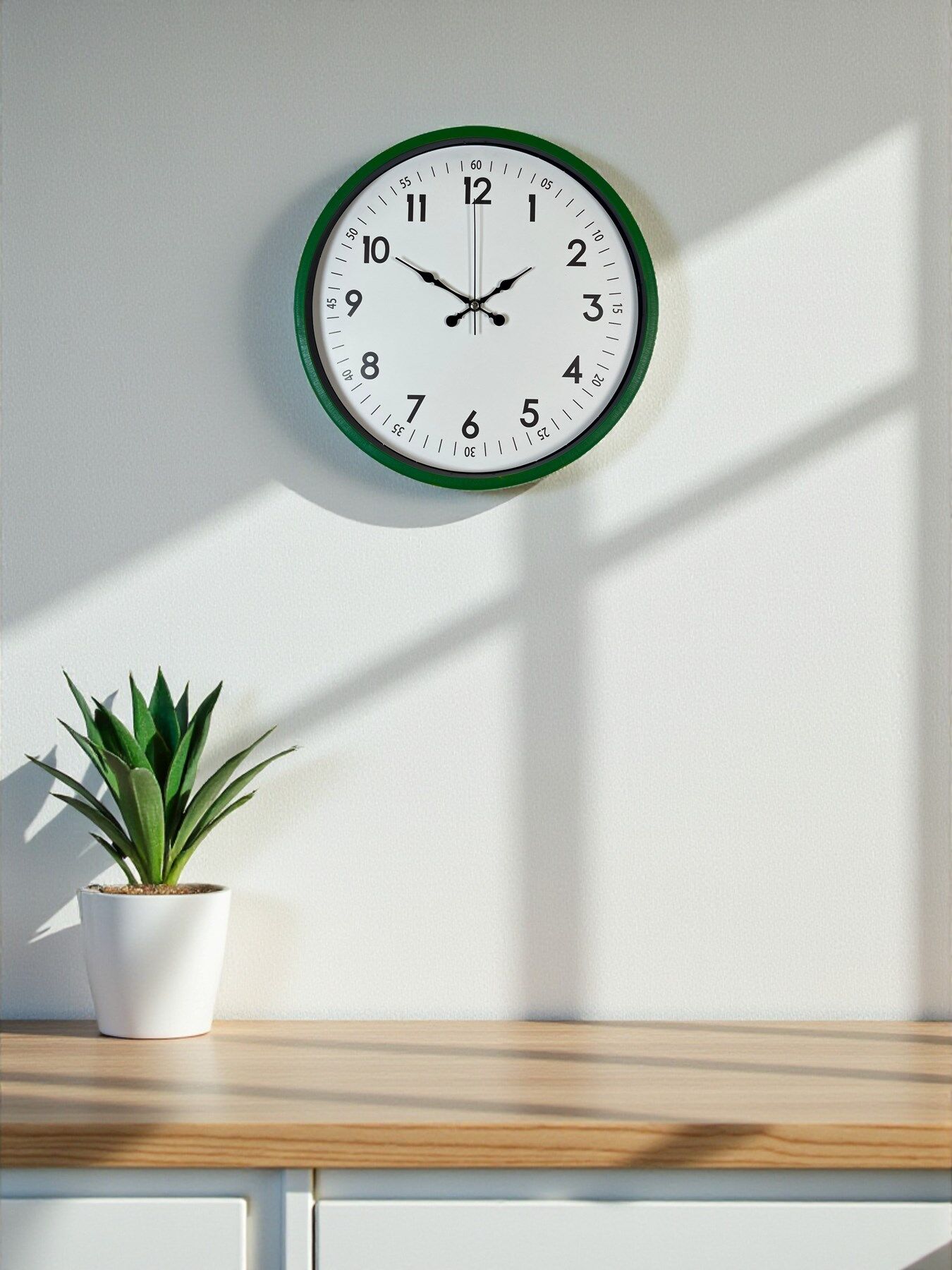 Zentime 36 Cm Yeşil Dekoratif Duvar Saati