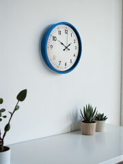 Zentime 36 Cm Mavi Dekoratif Duvar Saati