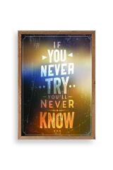 Motto Ahşap Çerçeveli Tablo 17 x 23