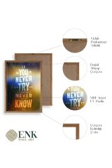 Motto Ahşap Çerçeveli Tablo 50 x 70