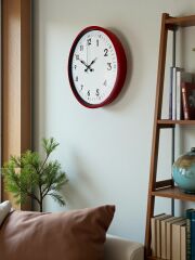 Zentime 36 Cm Kırmızı Dekoratif Duvar Saati