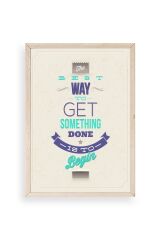 Motto Ahşap Çerçeveli Tablo 17 x 23