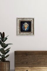 Van Gogh Çerçeveli Taş Tablo 20 cm