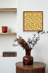 Çiçek Ahşap Çerçeveli Tablo 42 x 42