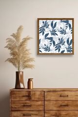 Yaprak Ahşap Çerçeveli Tablo 50 x 50