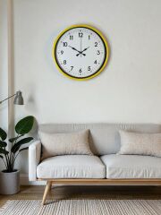 Zentime 36 Cm Sarı Dekoratif Duvar Saati