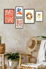 Flower Market 5'li Tablo 30 x 40