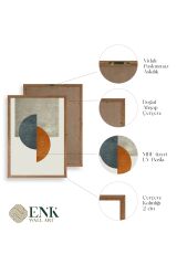 Manzara Üçlü Ahşap Çerçeveli Tablo 17 x 23