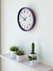 Zentime 36 Cm Mor Dekoratif Duvar Saati
