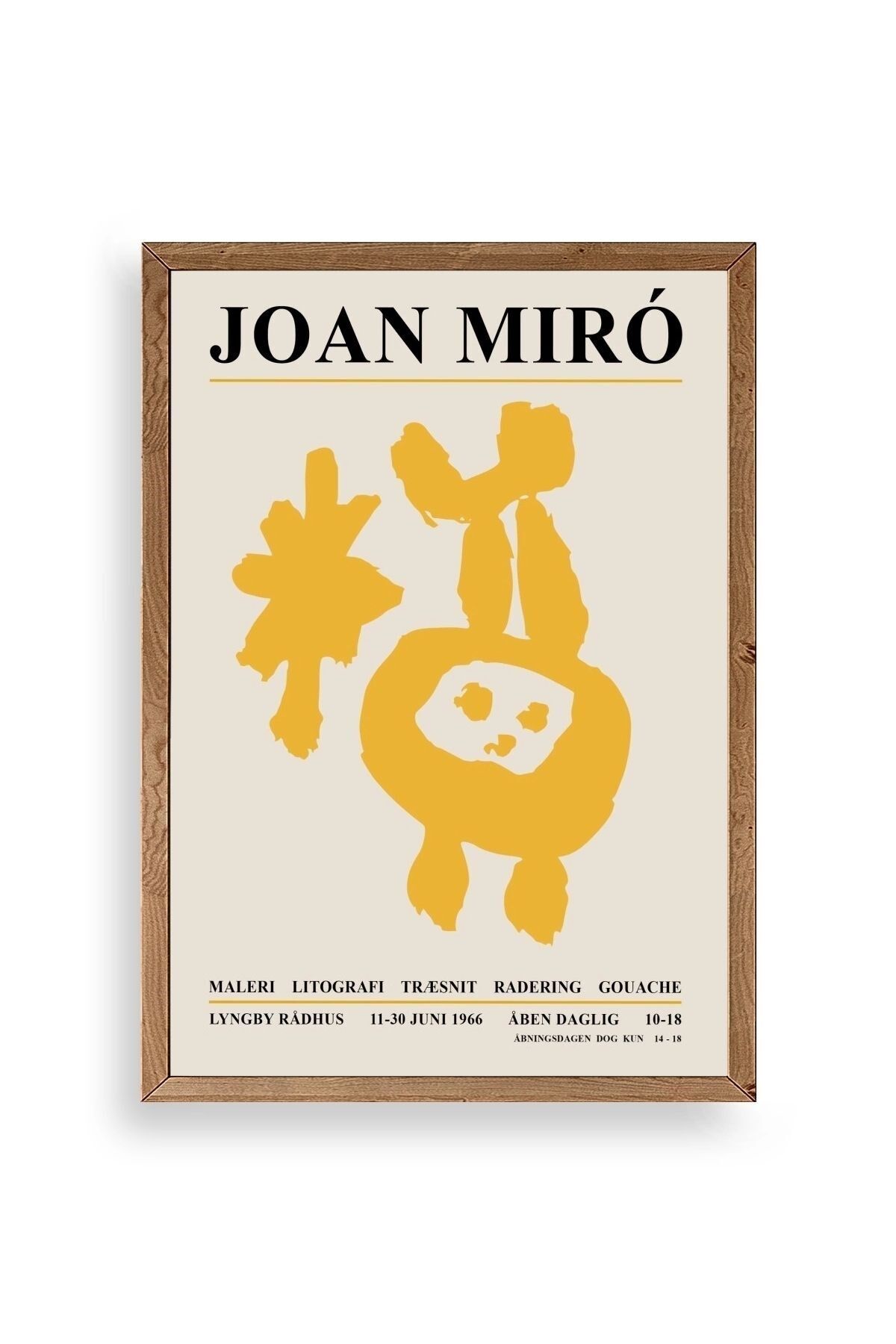 Joan Miro Ahşap Çerçeveli Tablo 17 x 23