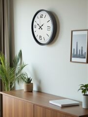 Zentime 36 Cm Gri Dekoratif Duvar Saati