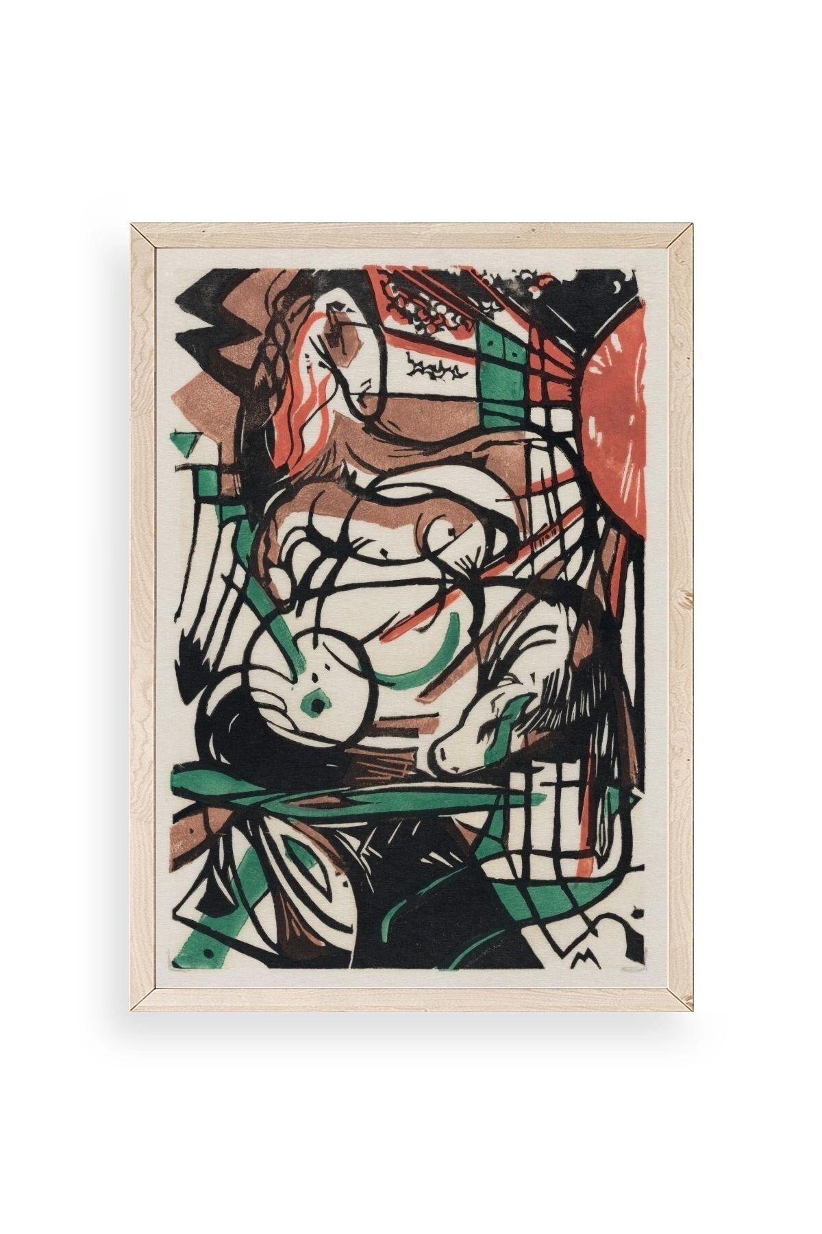 Franz Marc Ahşap Çerçeveli Tablo 50 x 70