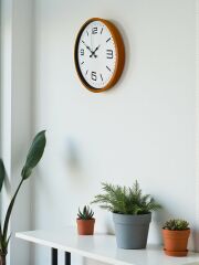 Zentime 36 Cm Turuncu Dekoratif Duvar Saati