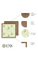 Yaprak Ahşap Çerçeveli Tablo 50 x 50