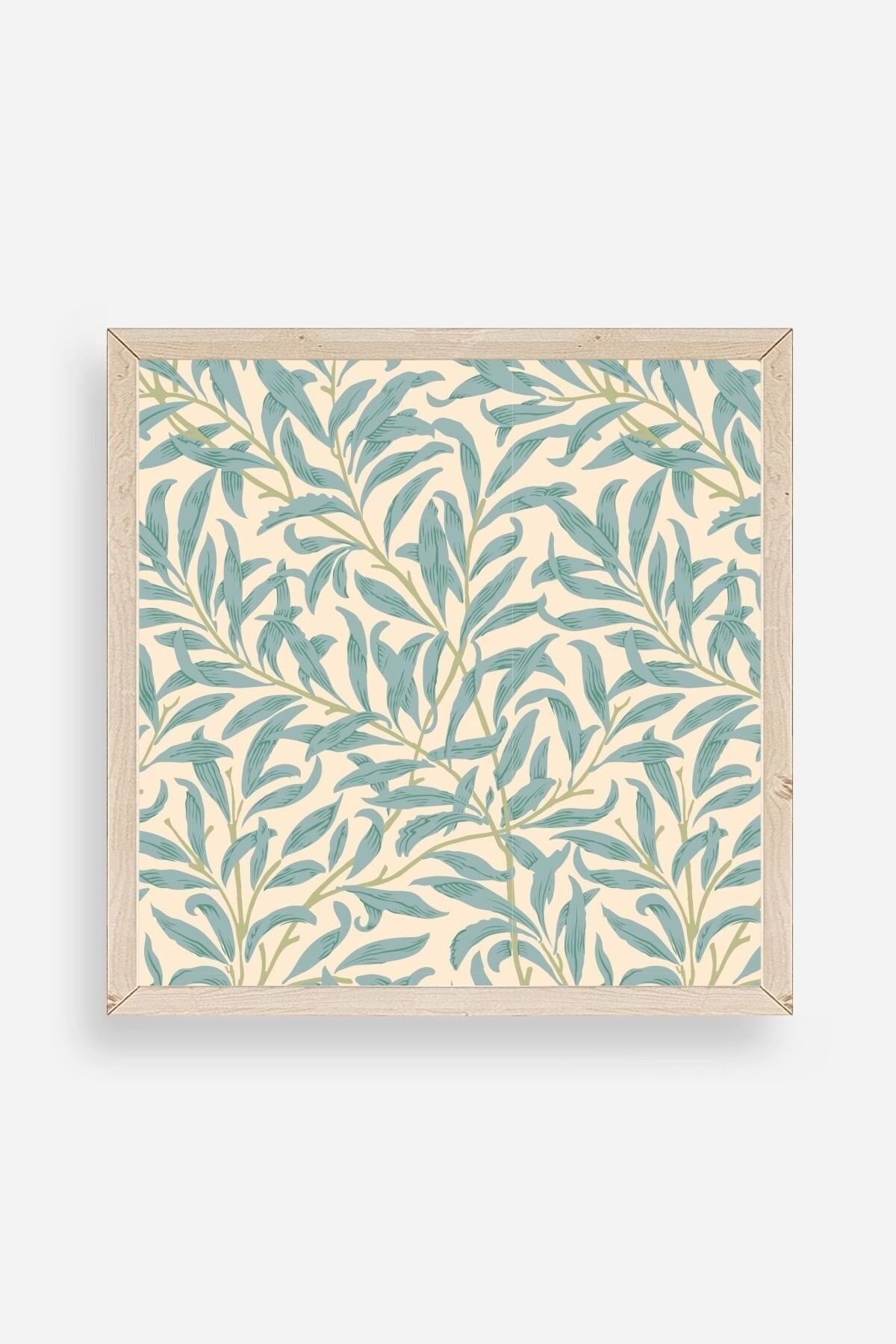 Yaprak Ahşap Çerçeveli Tablo 50 x 50