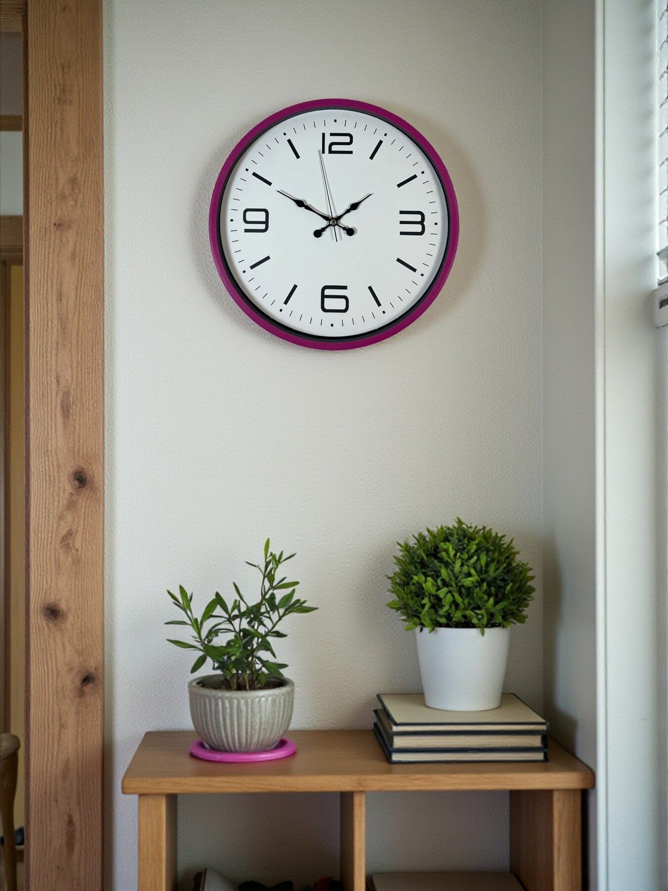 Zentime 36 Cm Pembe Dekoratif Duvar Saati