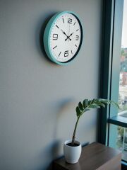 Zentime 36 Cm Turkuaz Dekoratif Duvar Saati
