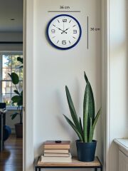 Zentime 36 Cm Lacivert Dekoratif Duvar Saati